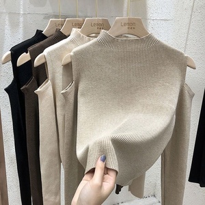 Nouveau <span class=keywords><strong>pull</strong></span> d'hiver pour <span class=keywords><strong>femme</strong></span>, couleur unie, design élégant, haut à manches longues, <span class=keywords><strong>pull</strong></span> de base - Product Image 3