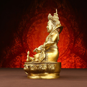 Copper World Yellow God of Wealth Statue Brass Handmade Figure Office Home Decor - Product Image 3