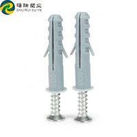 Cheville murale en plastique avec clou, revêtement TiCN, 6MM 8MM 10MM 12MM, gris et blanc, lot de 100 pièces