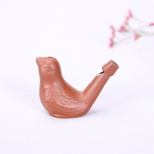 นกหวีดน้ำนกแนววินเทจของเล่นสำหรับเด็กขลุ่ยเซรามิครูปหัวใจ - Product Image 4