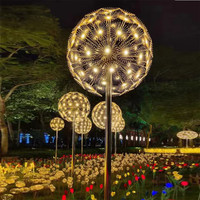 Lampe de pissenlit à LED IP65 Boule lumineuse carrée Lampe de roseau à fibre optique Jardin extérieur Parcs Pelouses Décorations de Noël Paysage Lumières LED