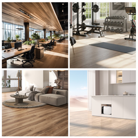 Revêtement de sol en vinyle SPC moderne à motif marbre uni, imperméable, dalles de sol en PVC à emboîtement pour bureaux, centres commerciaux, appartements, intérieur