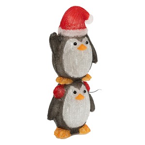 PENGUINS 50 LED BLANCO FRÍO CON PANEL SOLAR 22X16.5 H. 49CM - Product Image 1