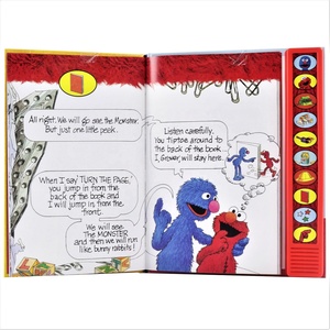 Livre audio interactif personnalisé OEM Monster End Press Hear Story Phrases, pages en carton, boîte à piles ABS, jouet pour tout-petits 0-3 3-6 - Product Image 5