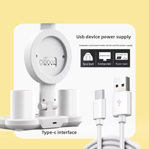 Rechargeable Plug-in LED <b>Desk</b> Lamp Dimming Foldable Reading Light Eye Protection Table Lamp for Kids <b>Digital</b> <b>Clock</b> Eco-Friendly - Product Image 3