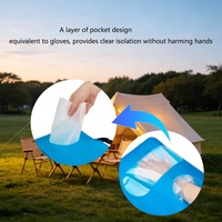 Sac de lavage et de rangement portable à fermeture roulante pour produits d'extérieur, avec compartiments séparés pour eau propre et eau usée