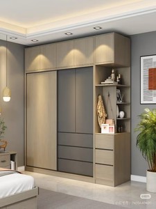 Armadio Moderno in Legno su Misura con Ante Scorrevoli Modulari <span class=keywords><strong>per</strong></span> Vestiti, Soluzione <span class=keywords><strong>per</strong></span> Ville e Progetti Residenziali di Alta Gamma - Product Image 4