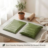 Sacs d'expédition en plastique vert solide, 100 % biodégradables, imprimés sur mesure, de qualité supérieure