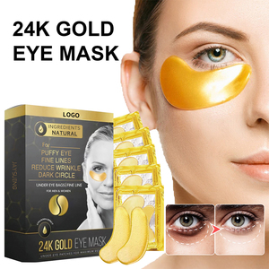 Mascarilla de Ojos de Oro 24K Personalizada con Certificación CE, Elimina la Hinchazón de los Ojos, Reafirmante, Hidratante, Iluminadora, Formulada para las Ojeras - Product Image 1