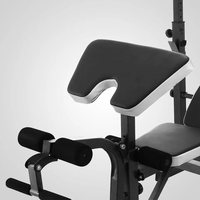 Banc d'haltères multifonction pour machine à tirer vers le bas Banc d'haltères assis et réglable avec barre de traction vers le bas