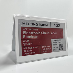 Highlight Double Side Smart <b>Table</b> Nameplate E-Ink Name <b>Card</b> Display Electronic <b>Table</b> Sign Electronic Nameplate For Conference - Product Image 1