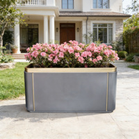 Jardinière sur pied en métal thermolaqué, grande taille, personnalisable, minimaliste, simple, écologique et durable, pour la maison, le jardin, l'hôtel et le commerce