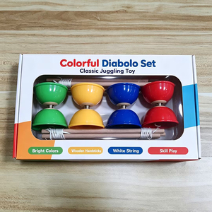 Kit de jonglage <span class=keywords><strong>Diabolo</strong></span>, Ensemble d'entraînement aux compétences de yo-yo chinois avec bâtons en bois, Équipement de performance et de loisirs en extérieur OEM - Product Image 1