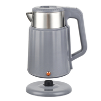 Bouilloire électrique en acier inoxydable 2,5 L 1500 W avec protection contre l'ébullition à sec et fonction maintien au chaud, appareil de cuisine portable pour la maison