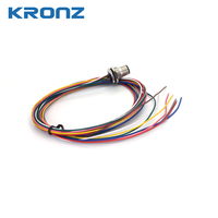 Connecteur de montage sur panneau KRONZ M12, 8 broches, code A, femelle, IP67, étanche, montage arrière sur circuit imprimé, connecteurs circulaires industriels droits