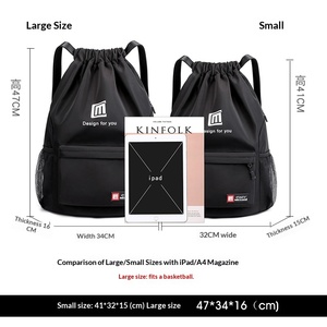 Công Suất Lớn Trọng Lượng Nhẹ Nylon Bóng Đá Túi Pouch Bóng Đá Cầu Lông Bóng Bàn Túi Unisex Đôi Vai Không Đóng Cửa Net - Product Image 2