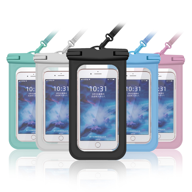 Waterproof Phone Pouch Dry Bag Clear Cell Phone Case Touch Screen Cover for Swimming Beach Travel Outdoor Water Sports