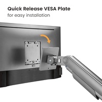 Bras de moniteur à ressort économique robuste LDT74-C012 17-49 pouces 20 kg, support de montage VESA ultra-large, support de moniteur unique
