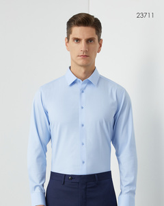<span class=keywords><strong>Camicia</strong></span> Formale Estiva in Modal Elasticizzato Antipiega Monopetto Tinta Unita per Uomo e <span class=keywords><strong>Donna</strong></span>, Personalizzazione all'Ingrosso - Product Image 2