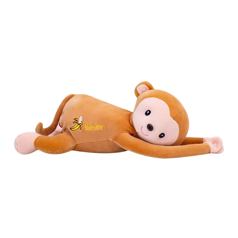 2020 dibujos animados tejido caja creativa mono juguetes de la servilleta de papel de la caja del tejido del coche personalizado juguetes de mono de peluche