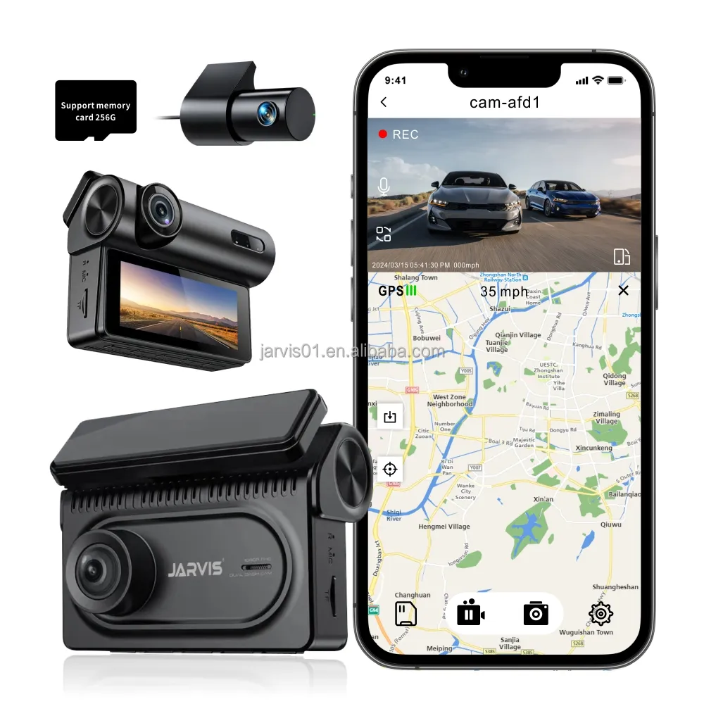 Jarvis Ips Cam 3 Kanalen 3 Lens Camera Auto Dash Wifi Dvr Dashcam Mdvr & Auto Recorder & Auto Monitor Dash Auto Dash Camera Voor Auto