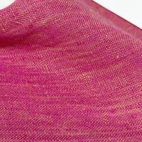 Tissu en toile de chanvre et lin écologique respirant 50% chanvre 50% lin, 124 GSM, tissé, coloré, pour vêtements, sacs, chaussures et matériaux d'artisanat