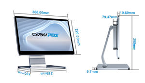 เครื่องบันทึกเงินสด POS แบบจอคู่ หน้าจอสัมผัส 15.6 นิ้ว ระบบ POS แบบออลอินวัน ดีไซน์บางเฉียบ - Product Image 5