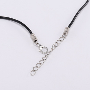 St. Kunkka <b>Black</b> PU Leather Cord With Lobster Clasp 1M Handmade Craft Supply Necklace <b>String</b> Art Artificial Leather Rope - Product Image 4