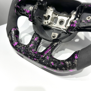 Volante sportivo in fibra di carbonio forgiata viola personalizzato in fabbrica per Dodge Challenger Durango - Product Image 4