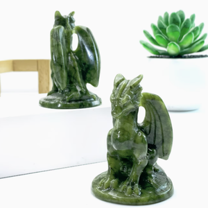 Estatua de Dragón de <span class=keywords><strong>Jade</strong></span> Xiuyu Tallada a Mano, Escultura de Animal de Cristal de Nefrita <span class=keywords><strong>Verde</strong></span> Pulido para Decoración de Escritorio de Oficina, Regalo Empresarial - Product Image 3