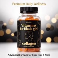 Gummies de Collagène OEM pour Adultes, Beauté des Peaux Noires, 5-HTP, Amélioration de la Mémoire et du Sommeil, Vitamines C, E, Biotine, Sans Gluten (Saveur Citron Vert) 60 unités
