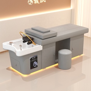 سرير سبا على الطراز التايلاندي عالي الجودة ، صالون تجميل ، دورة مياه خاصة ، سرير علاج بالشامبو المتكامل بالرأس - Product Image 5