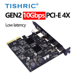 Titric PCIe 4X กับ Type-C * 3 USB * <span class=keywords><strong>2</strong></span>การ์ดขยาย USB3.<span class=keywords><strong>2</strong></span> GEN2 10gb/s ความเร็วเต็มอะแดปเตอร์การ์ดชิป AMS3142สำหรับ Windows PC เท่านั้น - Product Image 2