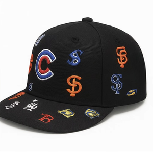 Cappelli e Berretti Promozionali Personalizzati OBM con <span class=keywords><strong>Logo</strong></span> Ricamato, Nuovi Cappelli Sportivi in Cotone OEM a 6 Pannelli con Chiusura Snapback - Product Image 2