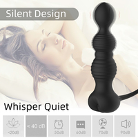 Plug anal en silicone souple, étanche, écologique, noir, avec 10 fréquences de vibration, télécommande sans fil, recharge USB, sans jouets sexuels