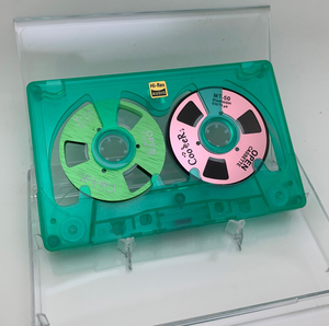 Casete de Audio Transparente Personalizado con Carcasa Verde, 50 Minutos, Doble Cara, Bobina Metálica Pequeña, Estilo Vintage, para Grabación y Mezcla - Product Image 1