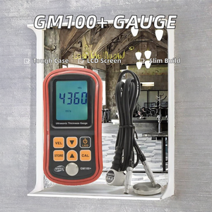 Benetech GM100 + digitale LCD ad ultrasuoni spessimetro in plastica velocimetro per la misurazione di 1.2 in acciaio-225mm gamma 0.1mm - Product Image 2