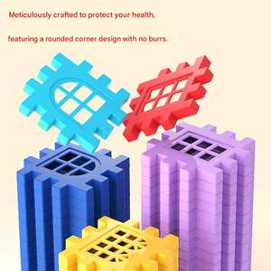 Usine directe 188 pièces/boîte briques d'assemblage en plastique bricolage créatif 1:8 échelle maison bloc ensemble modèle éducatif jouets empilables - Product Image 2