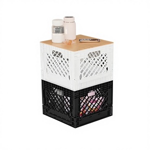 Bac de rangement universel pliable en maille écologique, directement de l'usine, <span class=keywords><strong>pour</strong></span> caisses de lait, <span class=keywords><strong>disques</strong></span> <span class=keywords><strong>vinyles</strong></span>, poupées et plus encore - Product Image 4