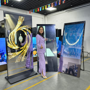 Écran publicitaire numérique et d'affichage LCD tactile capacitif sur pied pour intérieur, 32, 43, 55, 65 pouces, Android, effet miroir magique - Product Image 2