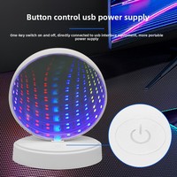 Lampe de nuit LED RGB 3D à effet miroir infini, tunnel lumineux décoratif coloré pour chambre à coucher, chevet, bureau, décoration intérieure, cadeau CE RoHS