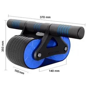 Home Fitness Elbow Support Automatic Rebound Abs Roller 2 Wheels Core Exercise Abdominal Training Equipment