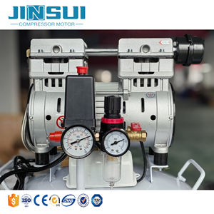 ضاغط هواء صامت مجاني من الزيت من مكبس مزدوج محمول منخفض الضوضاء عمودي لطب الأسنان - Product Image 2