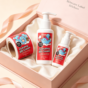 Wholesale High Grade Coated <b>Paper</b> Roll Labels Vivid Print <b>Red</b> Cartoon Elephant Adhesive Stickers For Beauty Cosmetic Bottle Pack - Product Image 3