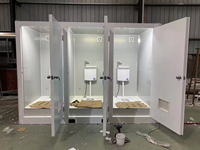 Toilettes préfabriquées portables avec douche et salles de bain pour chantier de construction - Faible coût, mobiles, extérieur, utilisation extérieure, design moderne