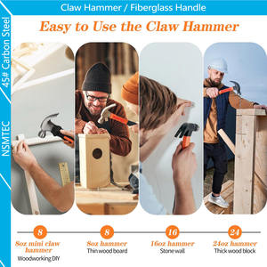 NACHF801024 Power Coating Head 450 G Carpenter American Claw Hammer Mango curvo <span class=keywords><strong>de</strong></span> fibra <span class=keywords><strong>de</strong></span> vidrio <span class=keywords><strong>de</strong></span> 24 Oz para marco a Home Addition - Product Image 4