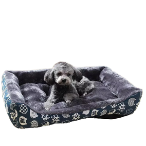 Coussin de couchage écologique de luxe pour <span class=keywords><strong>chien</strong></span> et chat, housse amovible toutes saisons, coloris bonbon, idéal pour chiot et chat - Product Image 1