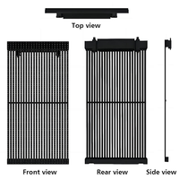 Écran LED transparent SMD P7.8 mince pour mur vidéo, affichage LED électronique vertical utilisé pour la publicité dans les parkings