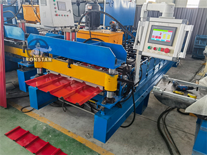Hochwertiges verzinktes Eisen metall It4 Trapez kasten profil Dachbahn walzen form maschine - Product Image 2