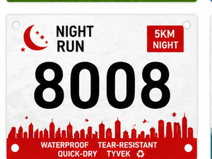 Running Race Bibs Large Numbers Safety <b>Pins</b> for Marathon Events-Self-Adhesive Customized Color Decorative Sticker - Product Image 4